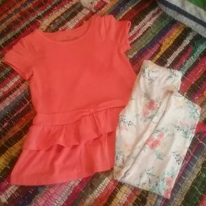 Girls|leggings|shirt|set|size 6/7